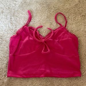Pink crop top